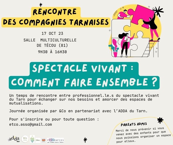 Inscrivez -vous à la Rencontre des compagnies tarnaises
