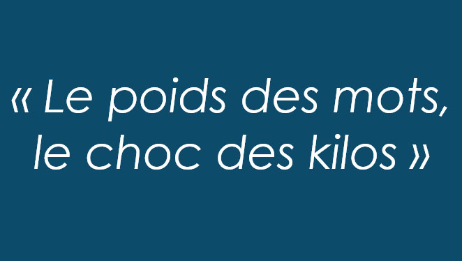 poids mots choc kilos